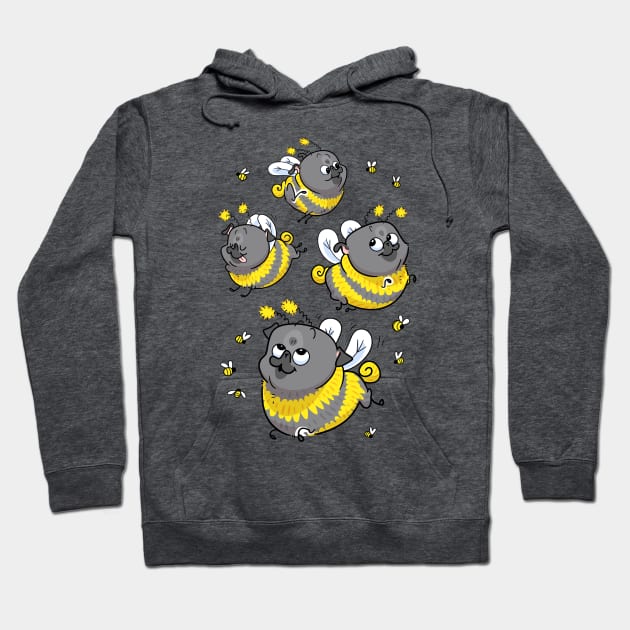 Bumblepugs Hoodie by Inkpug